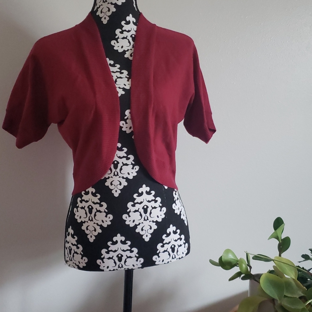 THIS WEEK ONLY SALE!Wine red shrug cardigan